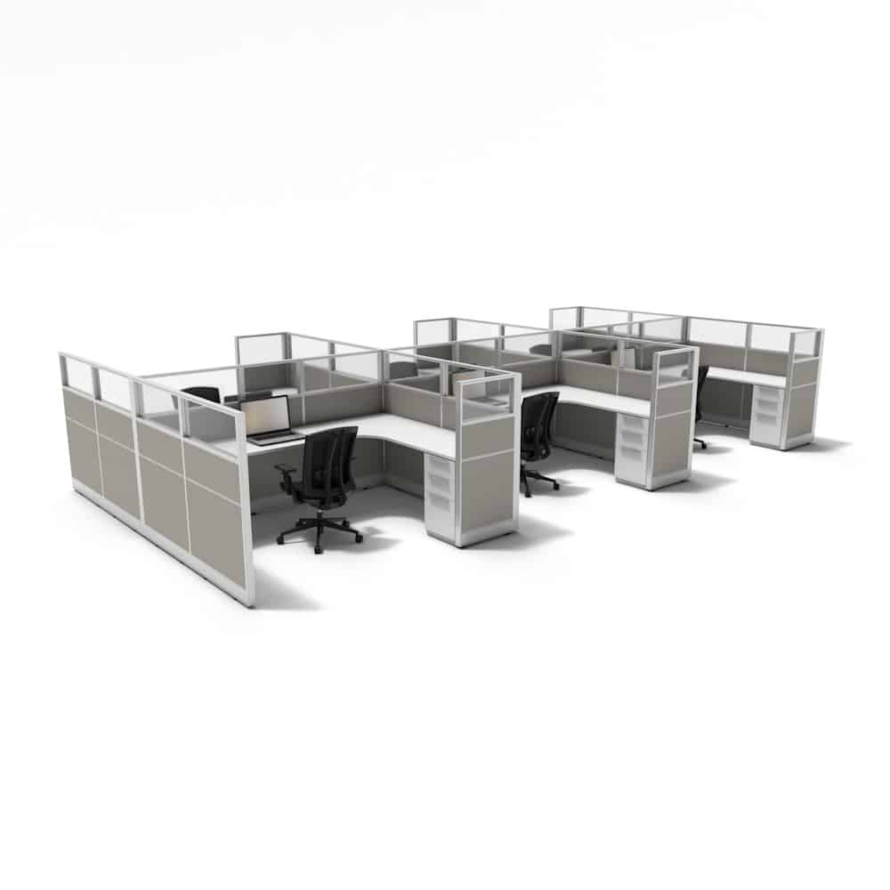 8'x6' 53" High Pack of Cubicles