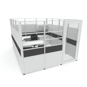office cubicles with swing doors