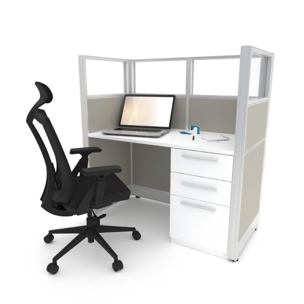 sunlines high wall office cubicle white