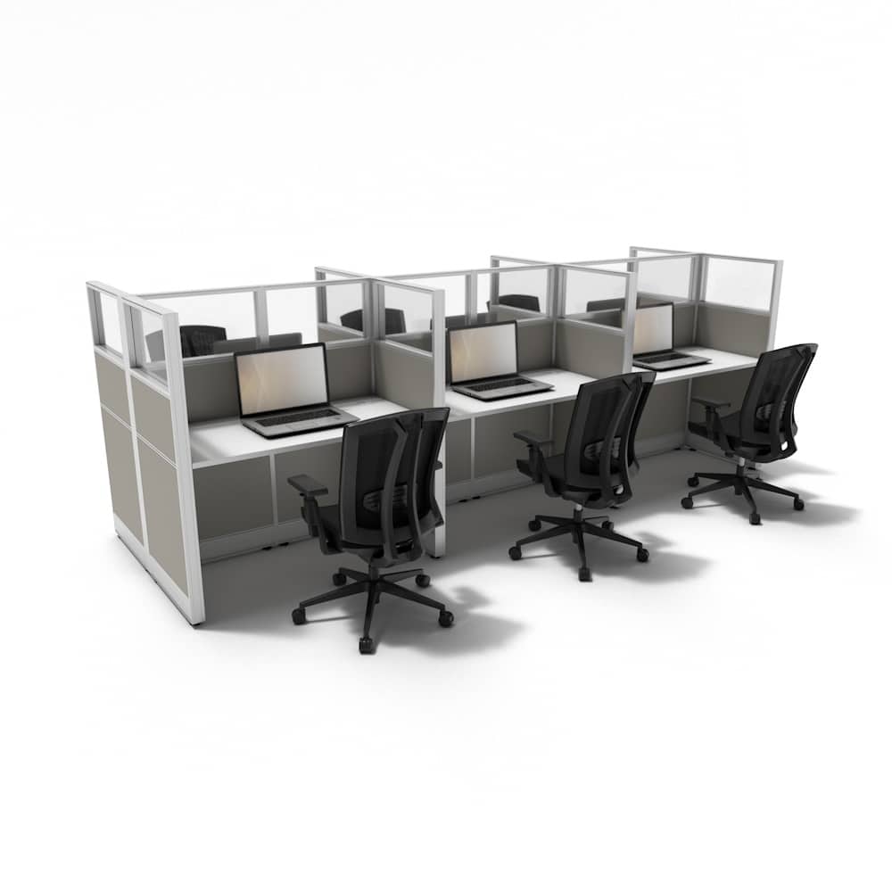 4'x2' 53" High Pack of Cubicles