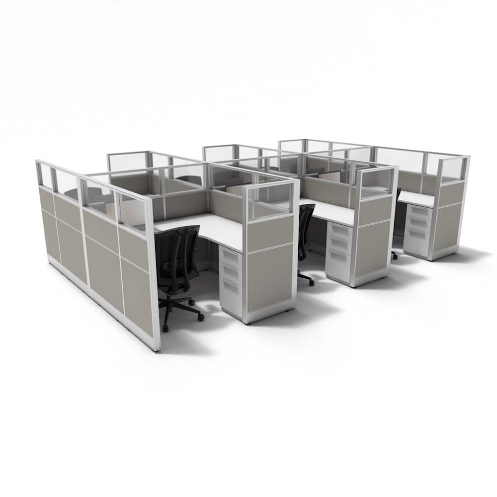 5'x5' 53" High Pack of Cubicles