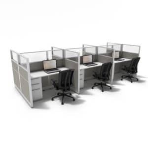 5'x3' 53" High Pack of Cubicles