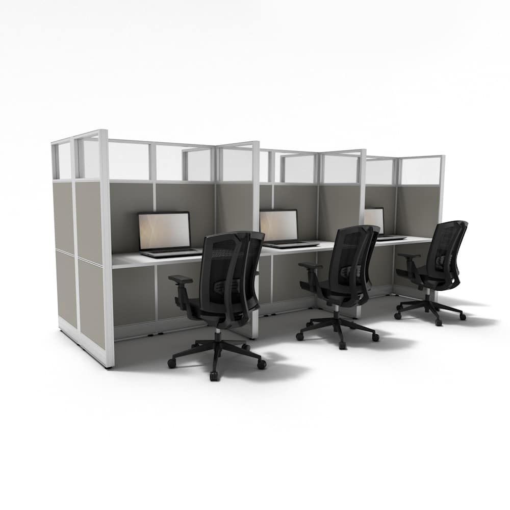 4'x2' 65" High Pack of Cubicles