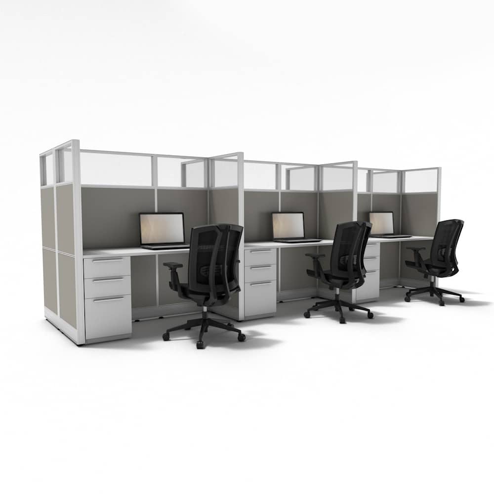 5'x2' 65" High Pack of Cubicles