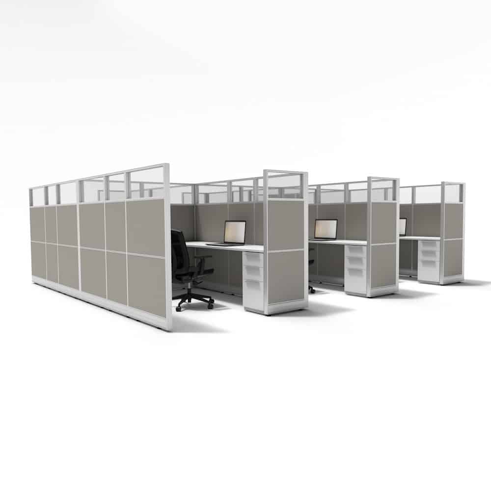 6'x8' 65" High Pack of Cubicles