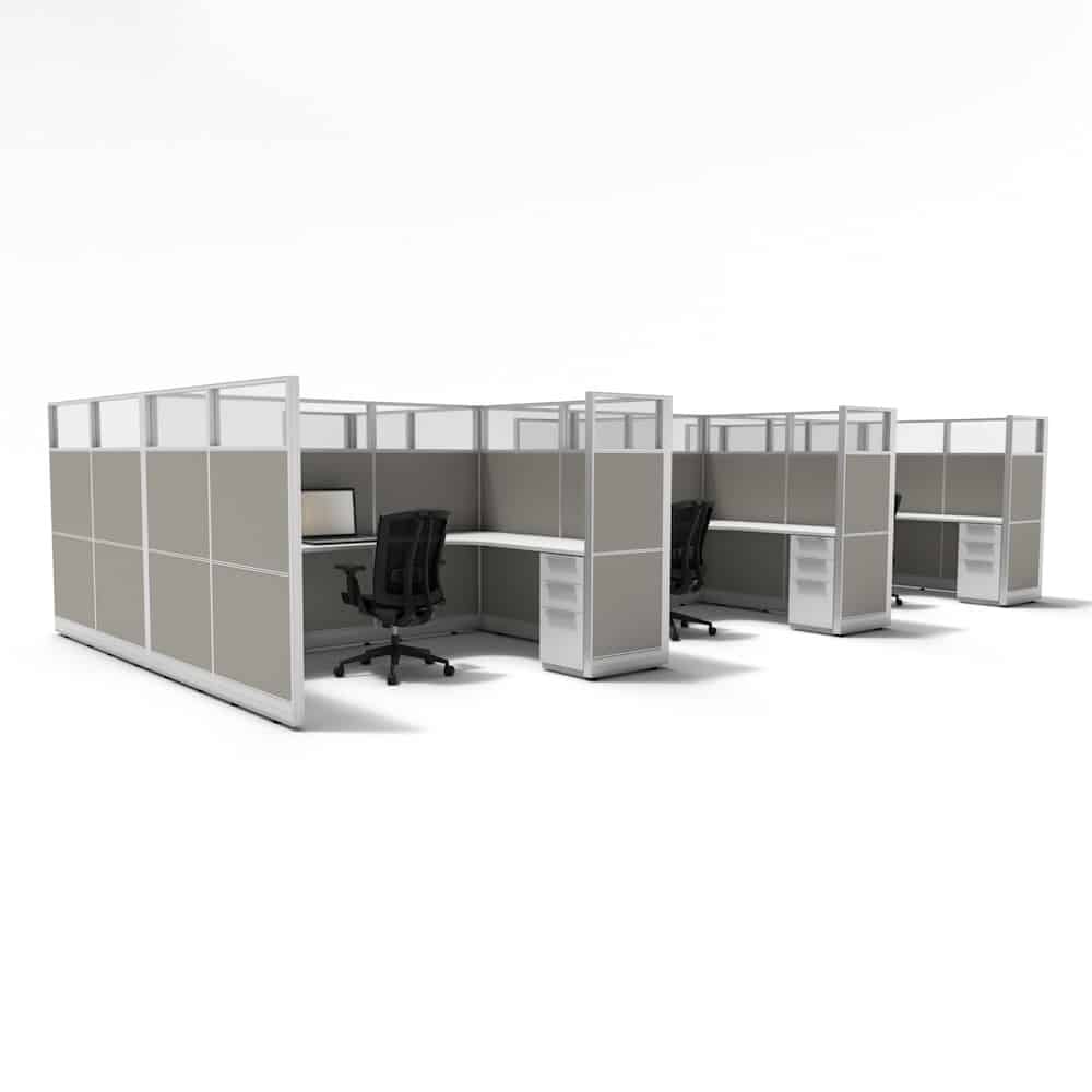 8'x6' 65" High Pack of Cubicles