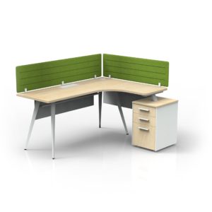 One Person Workstation With Privacy Panels