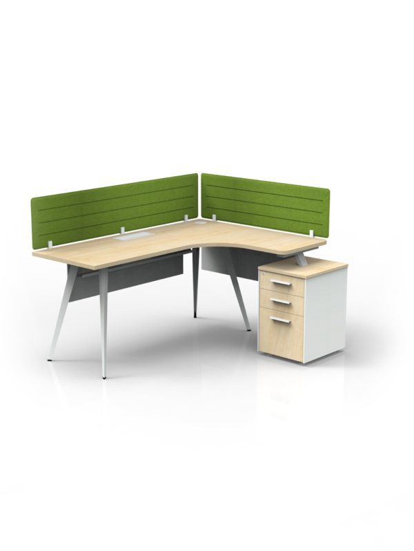 One Person Workstation With Privacy Panels