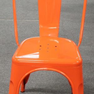 Orange Stackable Chair Front View