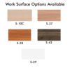Work Surface Options Available