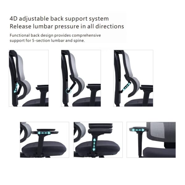 office chair back support system
