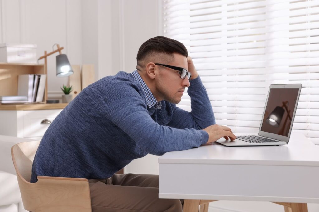 linear and straight-run cubicles in an open office